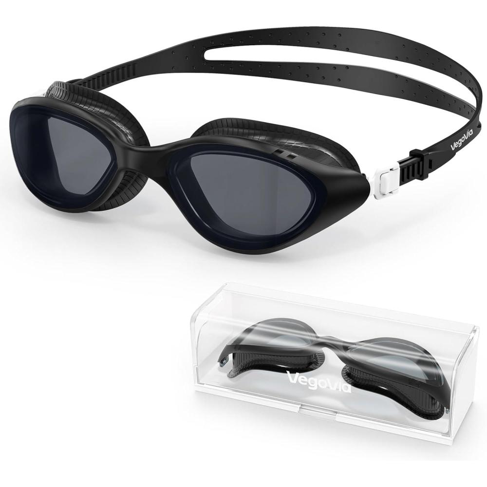 imageAdult Swim Goggles for Men Women Swimming Goggles Pool AntiFogUV Water Swim Glasses Goggle with CaseBlack