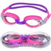 imageCOPOZZ Kids Swimming Goggles Toddler Swim Goggles No Leaking Anti Fog for Boys GirlsAge 312Purple