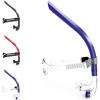 imageCOPOZZ Swim Snorkel for Lap Swimming Swimmers Training Snorkeling Diving Center Mount Comfortable Silicone Mouthpiece OneWay Purge ValveBlue