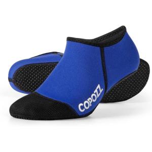 COPOZZ Diving Socks 3mm Neoprene Beach Water Socks-Anti Slip for Snorkel Swim Youth Men Women(Low Cut-blue)