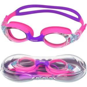 COPOZZ Kids Swimming Goggles, Toddler Swim Goggles No Leaking Anti Fog for Boys Girls(Age 3-12)(Purple)