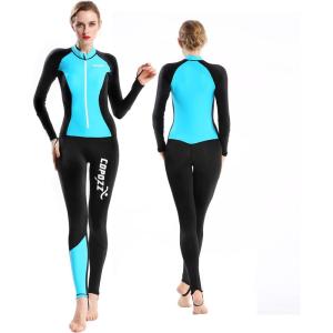 COPOZZ Mens Wetsuit – Front Zip Wet Suit for Snorkeling, Surfing, Scuba Gear, Paddleboarding, Water Sports(Black/Blue)