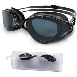 COPOZZ S3 Swim Goggles for Adult, Swimming Goggles Clear Vision Anti Fog UV400 Protection No Leaking for Men Women Youth(Gray Lens + Black Frame)