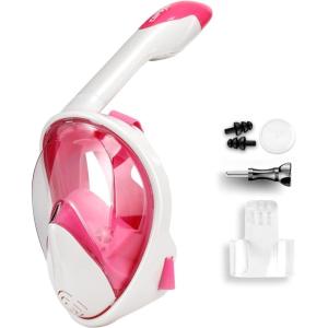 COPOZZ S4 Full Face Snorkel Mask for Adults & Kids – Crystal Clear Views, Anti-Fog Technology – Snorkeling Gear with Longer Tube Design for a Safe and Immersive Underwater Experience(Large/X-Large)