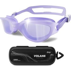 COPOZZ Swim Goggles Adult Women, Swimming Goggles for Women & Men, Anti-Fog No Leaking UV Protection for Adult(Purple)