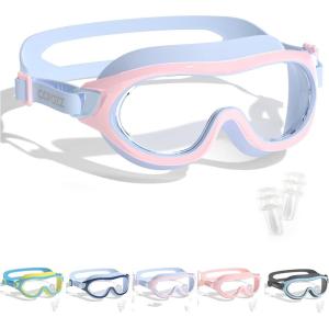 COPOZZ Swimming Goggles for Kids 6-14, Wide View Youth Swim Goggles No Leaks AntiFog Crystal Clear Water Pool Swim
