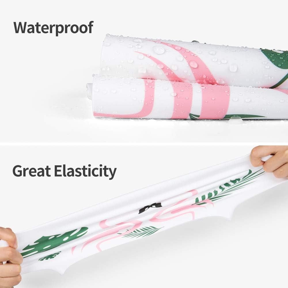 imageCOPOZZ Adult Swim Caps Silicone Waterproof Comfortable Swimming Cap for Women Long and Short HairFlamingo12yrs