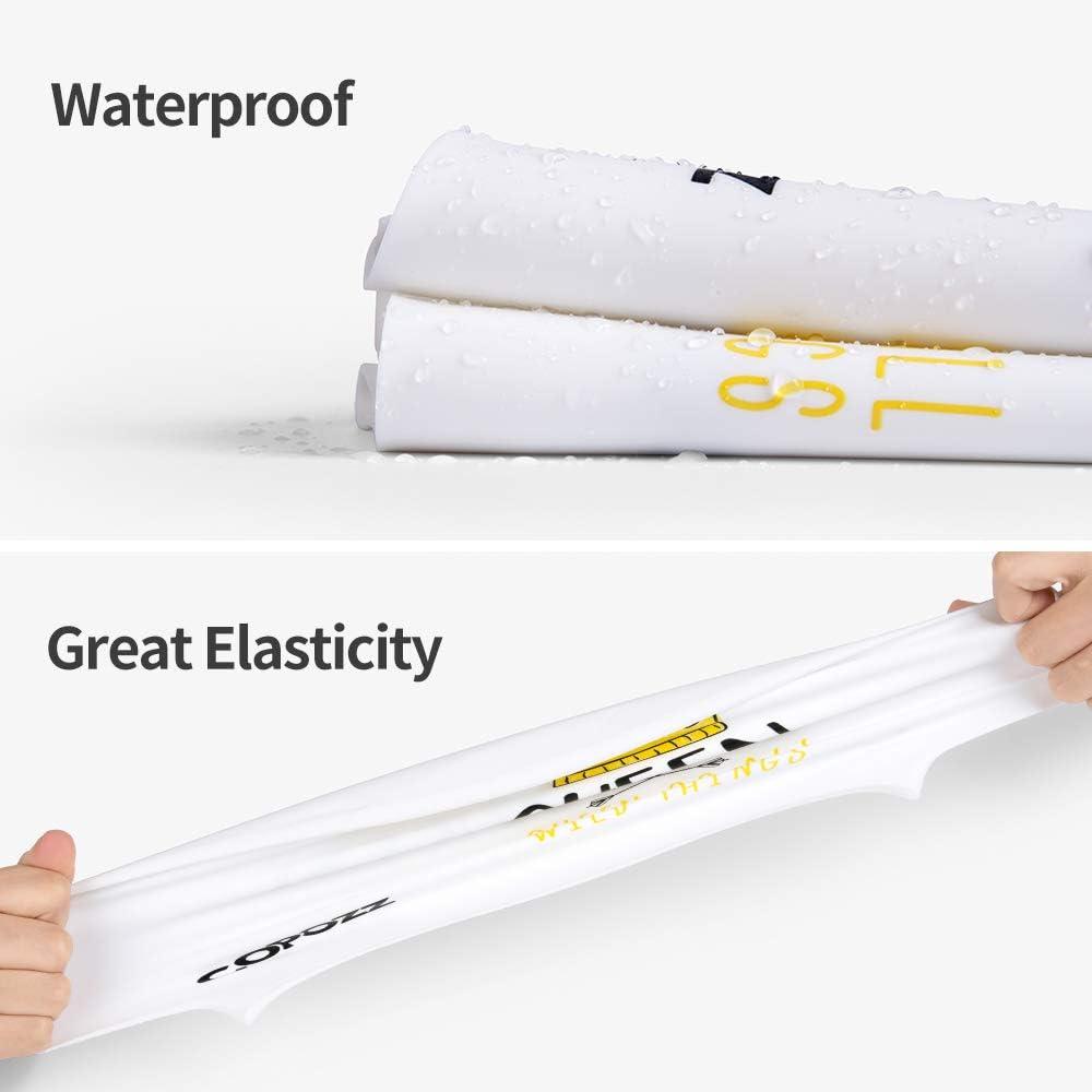 imageCOPOZZ Adult Swim Caps Silicone Waterproof Comfortable Swimming Cap for Women Long and Short HairQueen12yrs