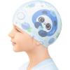 imageCOPOZZ Swim Caps for Girls Boys Quick Dry Fabric Kids Swimming Cap for Long and Short Hair Spandex Swim Hats with High Elasticity for Age 512 Toddler Child YouthBlueberry