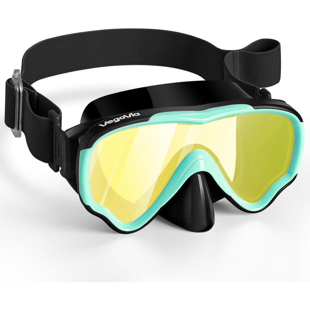 image:imageKids Swim Goggles with Nose Cover Anti Fog Wide View Clear Swim Mask for Kids Youth 315 AntiShattered NoleakBlackgreen Gold Lenses