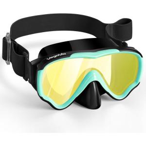 Kids Swim Goggles with Nose Cover, Anti Fog Wide View Clear Swim Mask for Kids Youth 3-15, Anti-Shattered No-leak(Black-green + Gold Lenses)