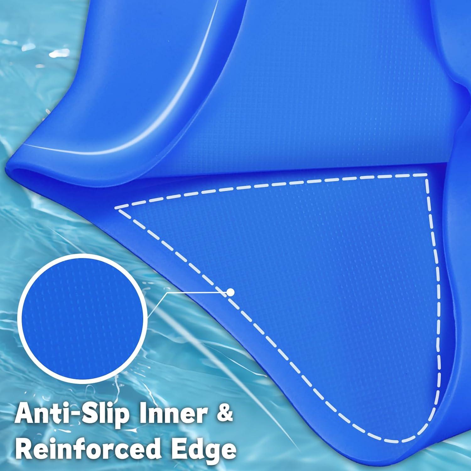 image:imageVegoVia Large Swim Cap for Braids and Dreadlocks Waterproof Silicone Swimming Cap for Women Men Adult Long Hair to Keep Hair DryBlue