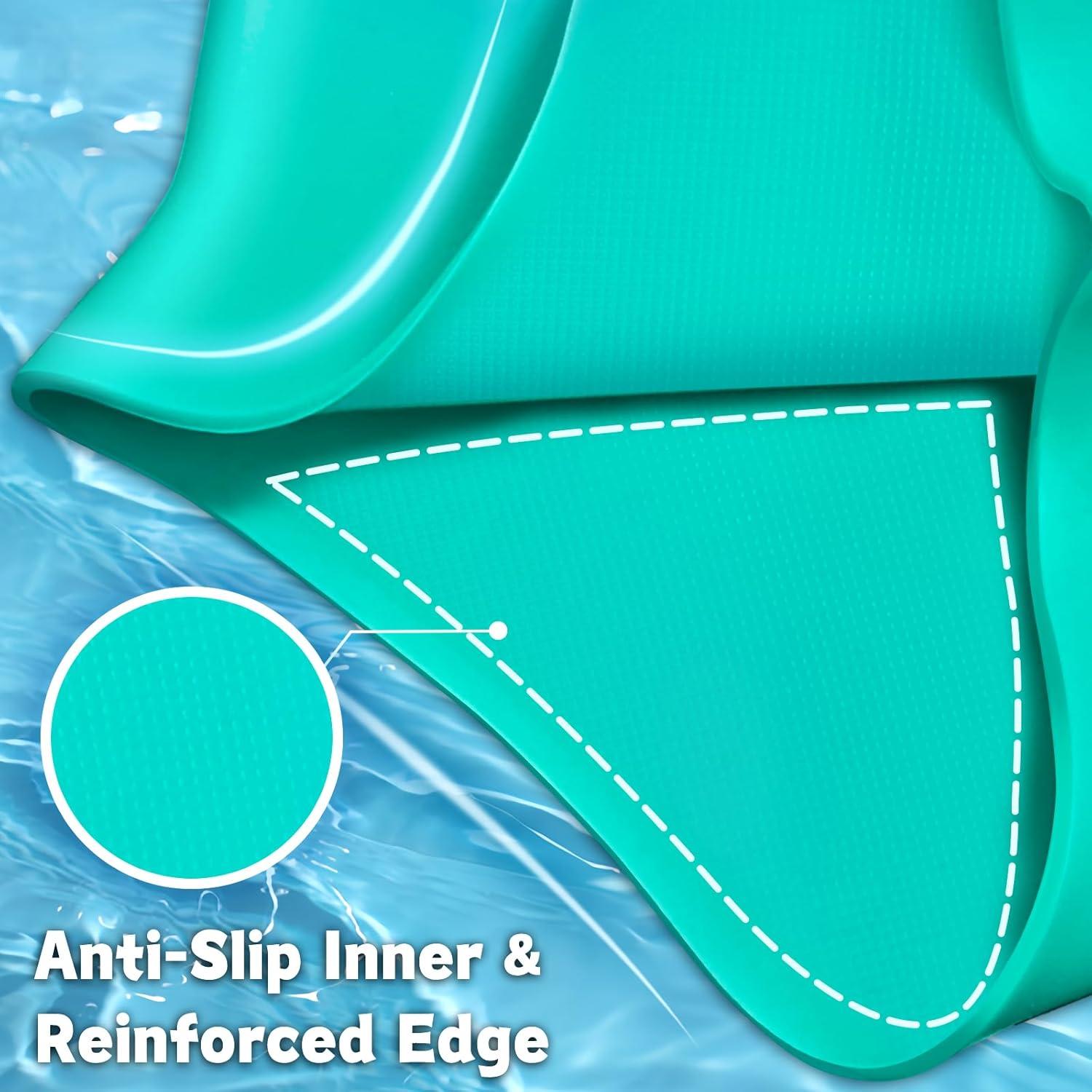 image:imageVegoVia Large Swim Cap for Braids and Dreadlocks Waterproof Silicone Swimming Cap for Women Men Adult Long Hair to Keep Hair DryGreen