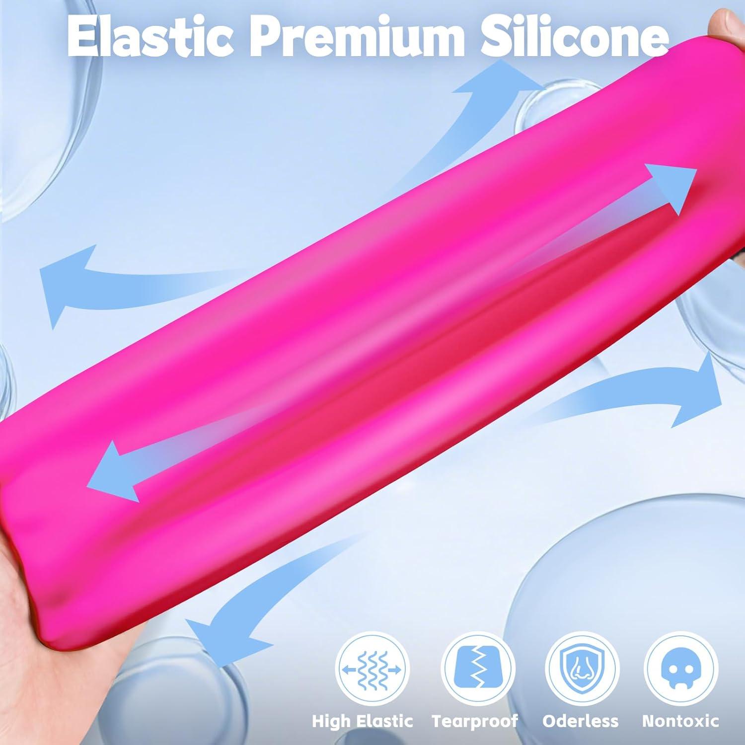 image:imageVegoVia Large Swim Cap for Braids and Dreadlocks Waterproof Silicone Swimming Cap for Women Men Adult Long Hair to Keep Hair DryHot Pink