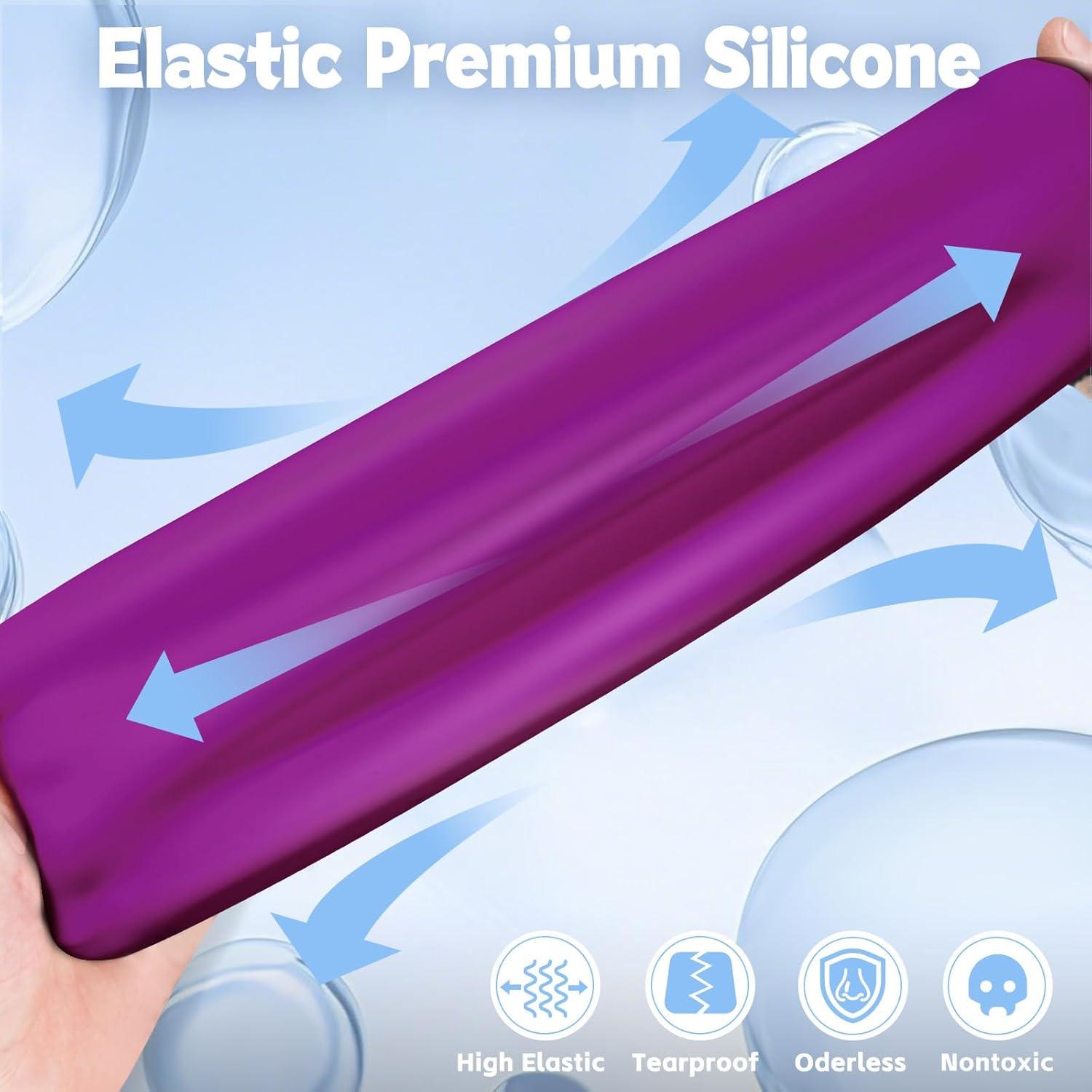 image:imageVegoVia Large Swim Cap for Braids and Dreadlocks Waterproof Silicone Swimming Cap for Women Men Adult Long Hair to Keep Hair DryPurple
